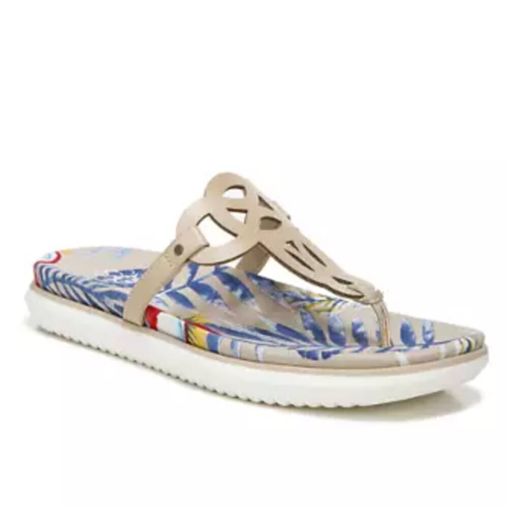 Soul Naturalizer Janice Thong Sandals in Bone Palm Print